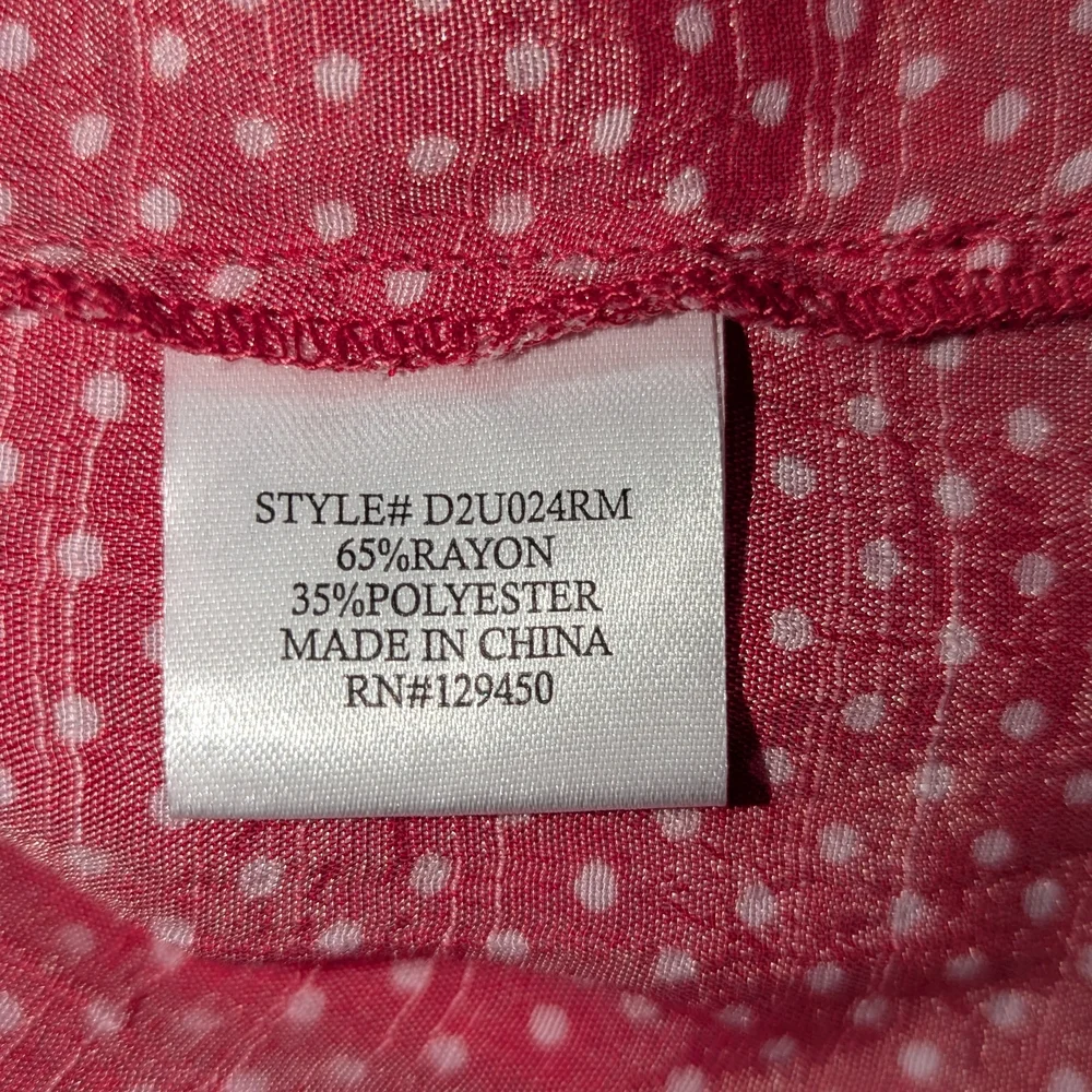 Fred David‎ Muted Red Polka Dot Blouse